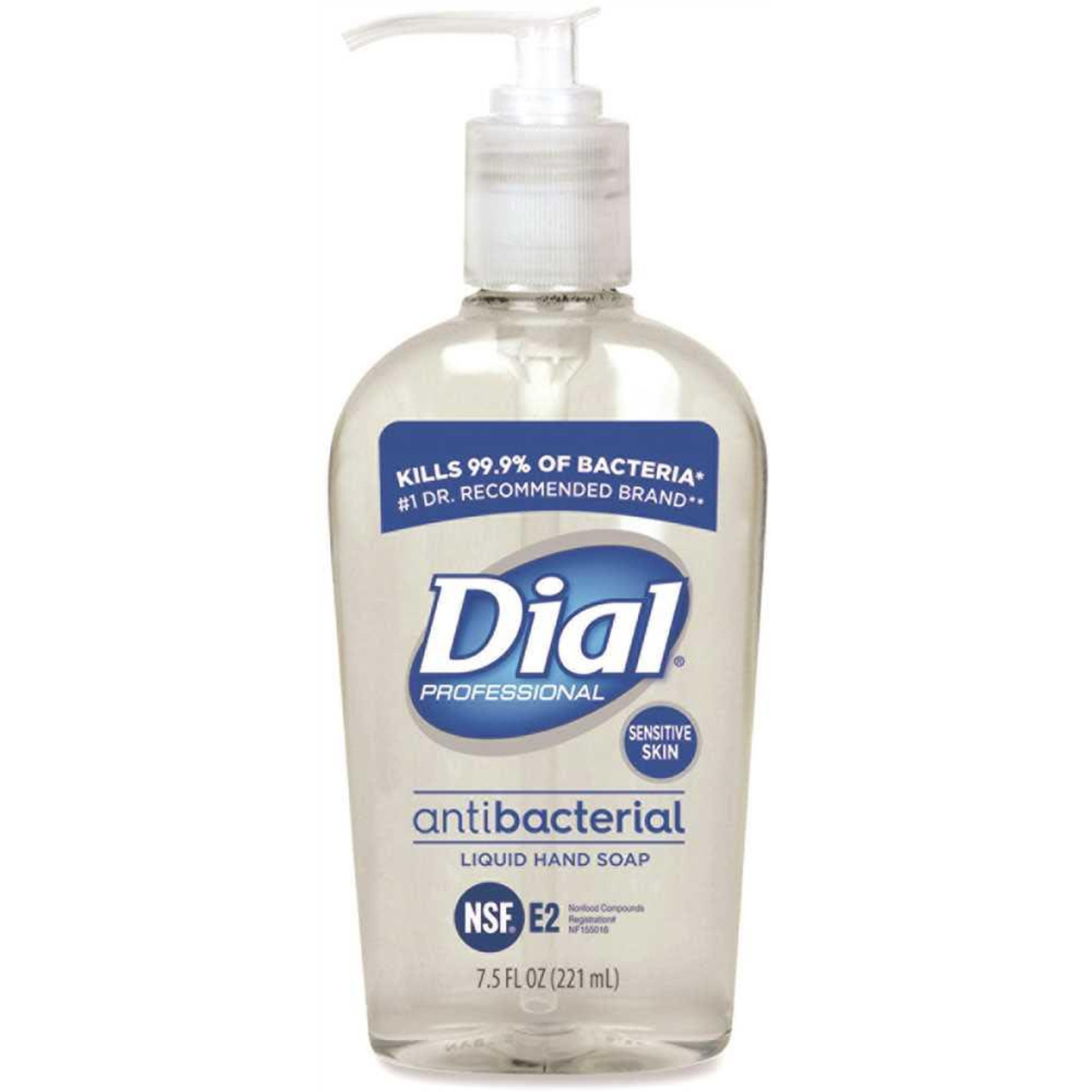 Dial Antimicrobial Soap For Sensitive Skin,7.5oz Pump Bottle, Carton Of 12