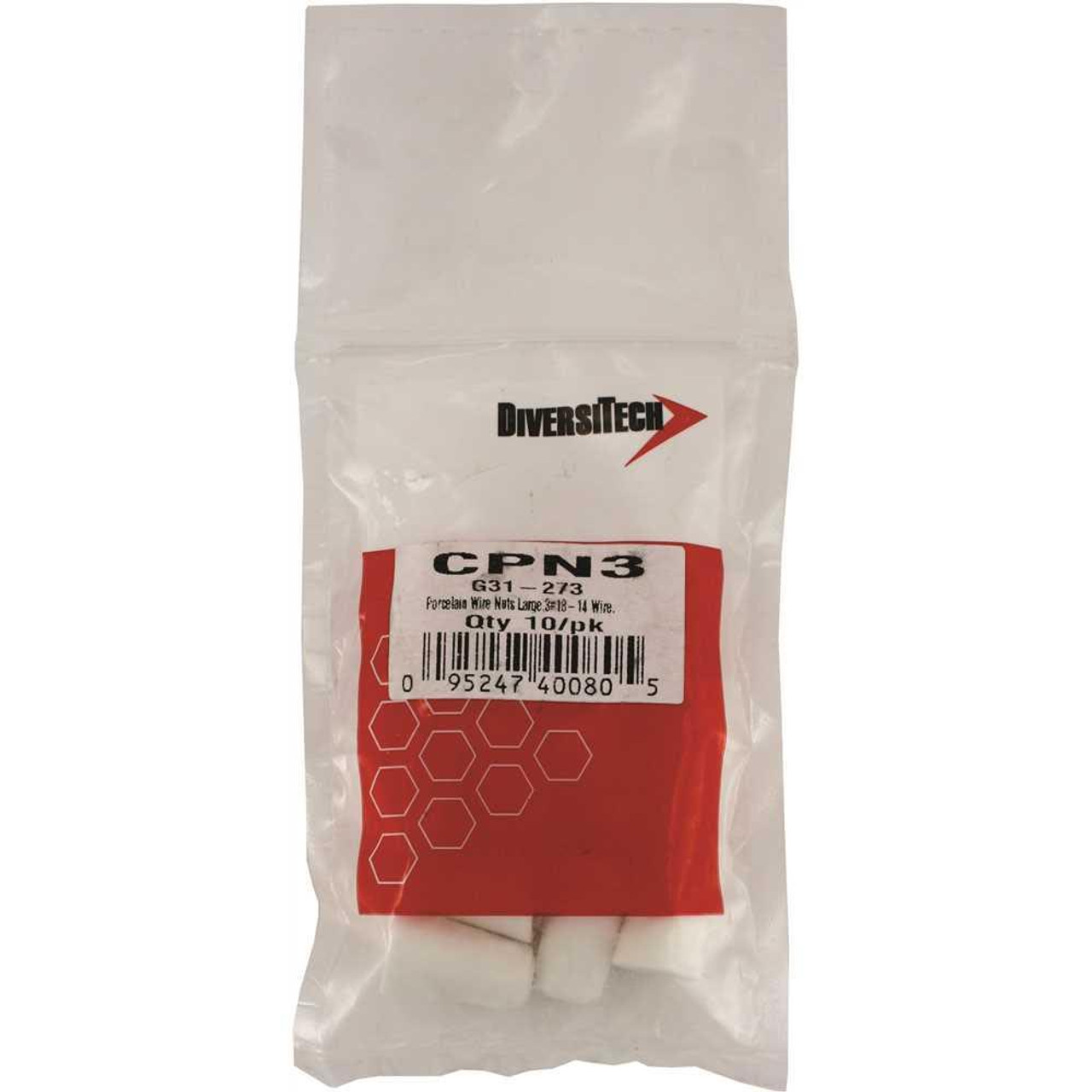 Generic Porcelain Wire Nut For 18-12 Gauge Wire Pack Of 10