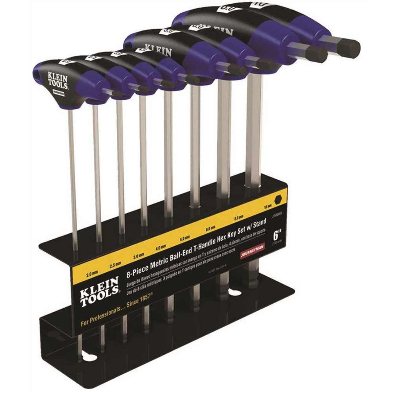 Klein Tools 6 Inch Metric Ball End T-Handles, 8 Piece Klein Tools 6 Inch Metric Ball End T-Handles, 8 Piece