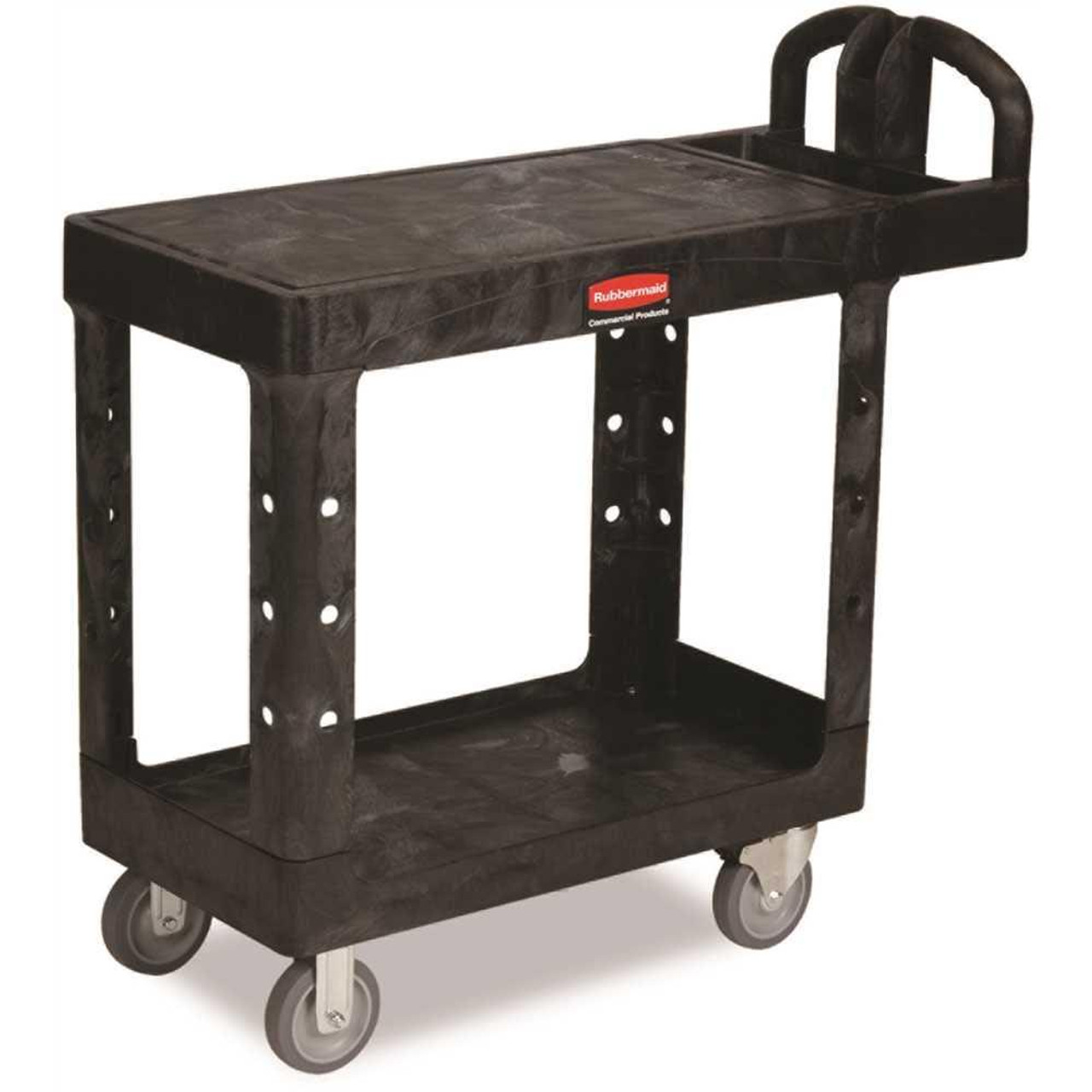 Rubbermaid Commercial Flt Sf Uty Ct,ptc,2 Sls,500lb Cpy,19.19x 37.88x 33.33,bk