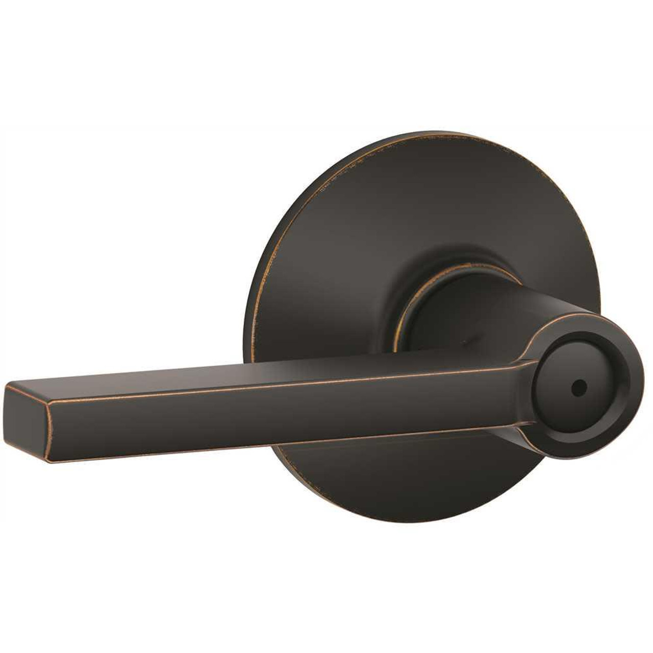 Schlage Residential F Ser Pvcy No Hand Antique Bronze Finish Latitude Lever