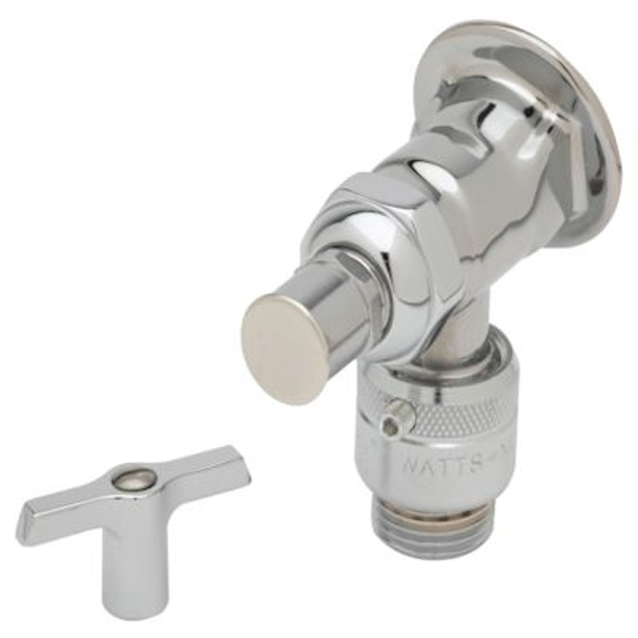 T&S Sill Faucet Single Hole Vacuum Breaker Garden Hose Outlet Chrome 6.25 GPM