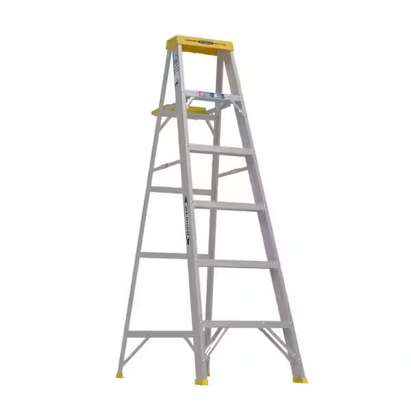 6 ft. Aluminum Step Ladder (10 ft. Reach Height) with 250 lb. Load Capacity Type I Duty Rating