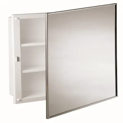 16w X 22"h Recessed Mirrored Medicine Cabinet With Polystyrene Body