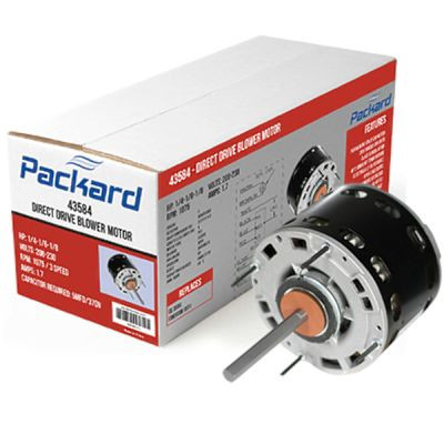 Packard 5-5/8 1/4, 1/6, 1/8 Horse Power 115 Volt Direct Drive Blower Motor
