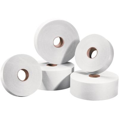 Box Partners 3" X 600' White #6000 Non Reinforced Water Activated Tape Cs Of 10
