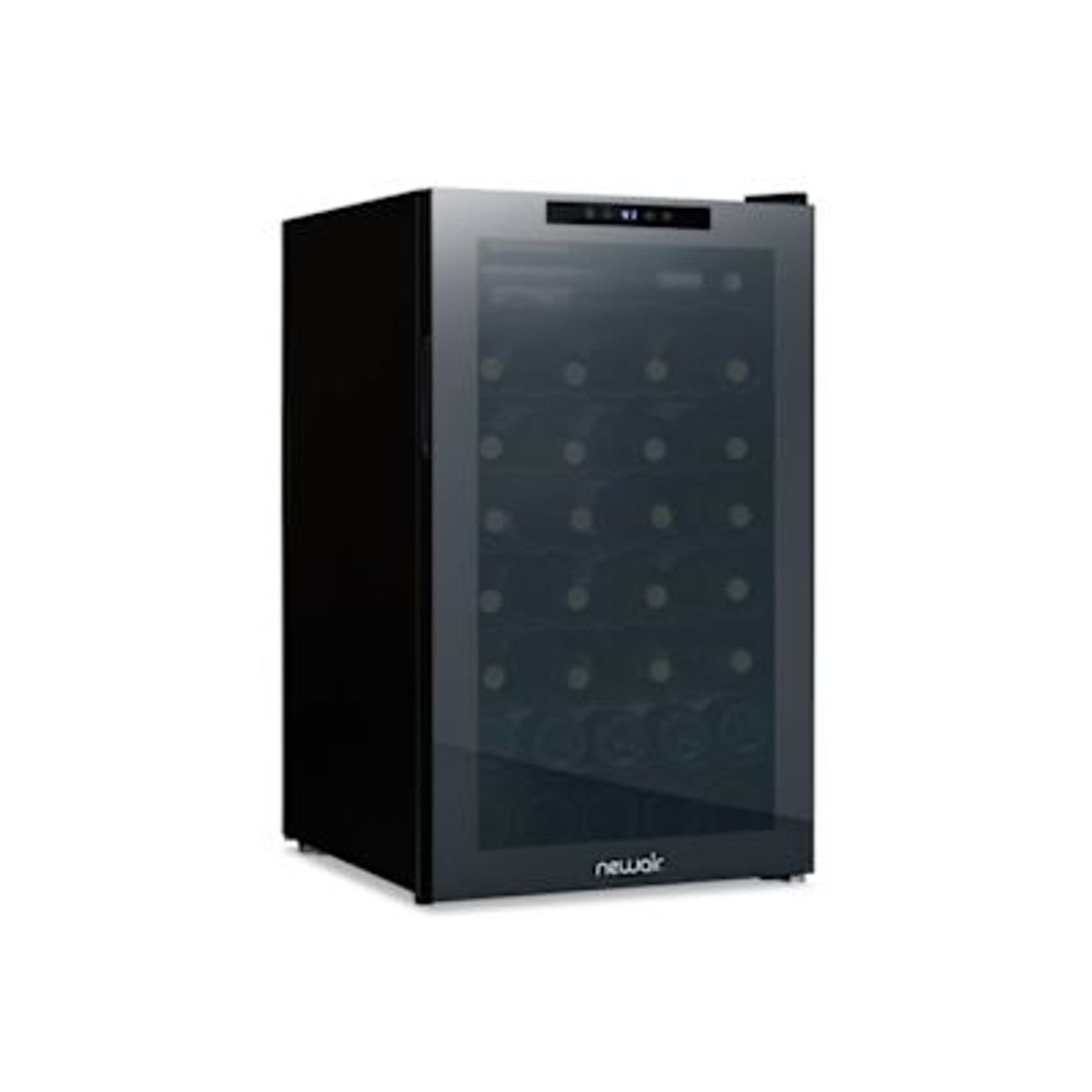 NewAir Shadow Series Wine Cooler Refrigerator 51 Bottle, Freestanding Mirrored Wine Fridge With Tempered Glass Door