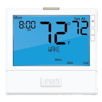 Pro1 Iaq White Single Stage Universal Programmable Thermostat - PTAC Compatible