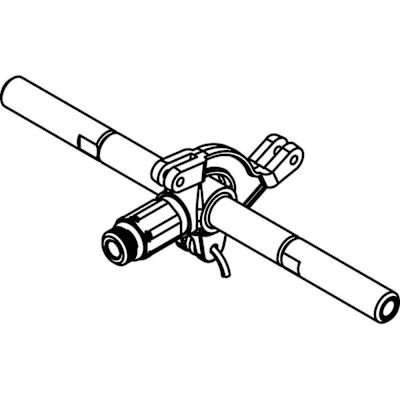 Central Brass 8" Center Tee W/Rocker Arm - Shelf Back/Slant Back Bathroom Faucet