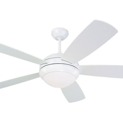 Generation Lighting Discus 52 In. 5-Blade LED Ceiling Fan W/ Light (White)