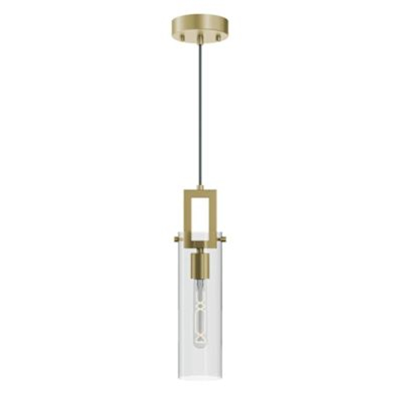 Afx Houston 4" One-Light Medium Base Pendant, Light Antique Brass