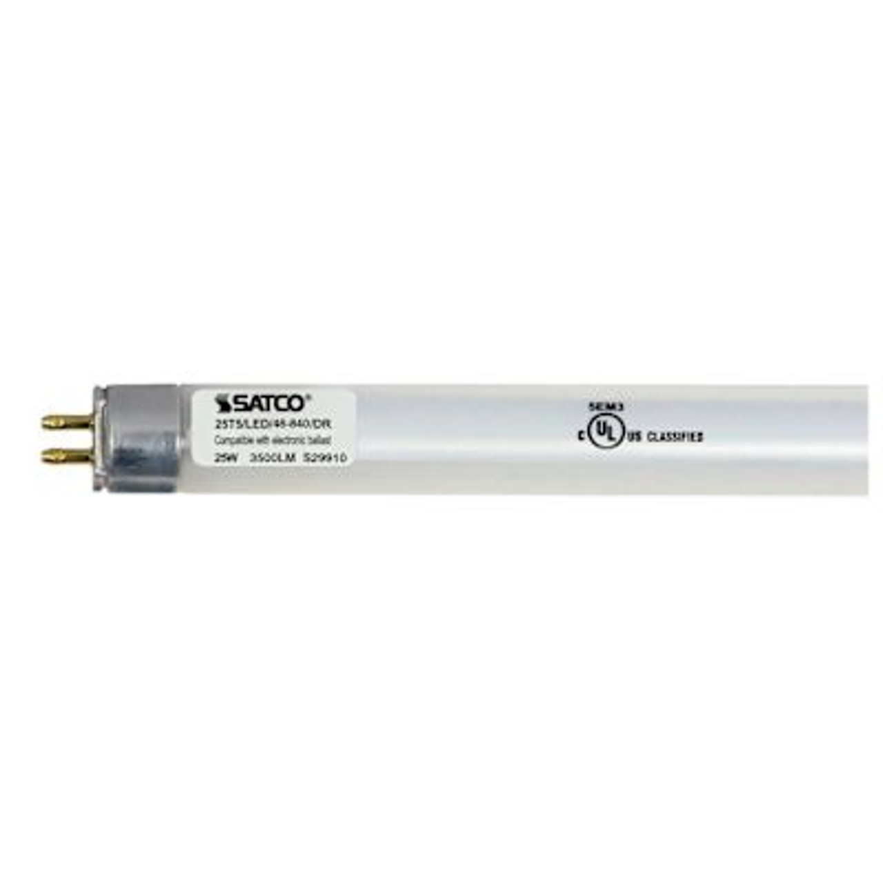 SATCO 48" LED T5 Linear Bulb, Type A Ballast, G5, 4000k, 25 Watts, Case Of 10