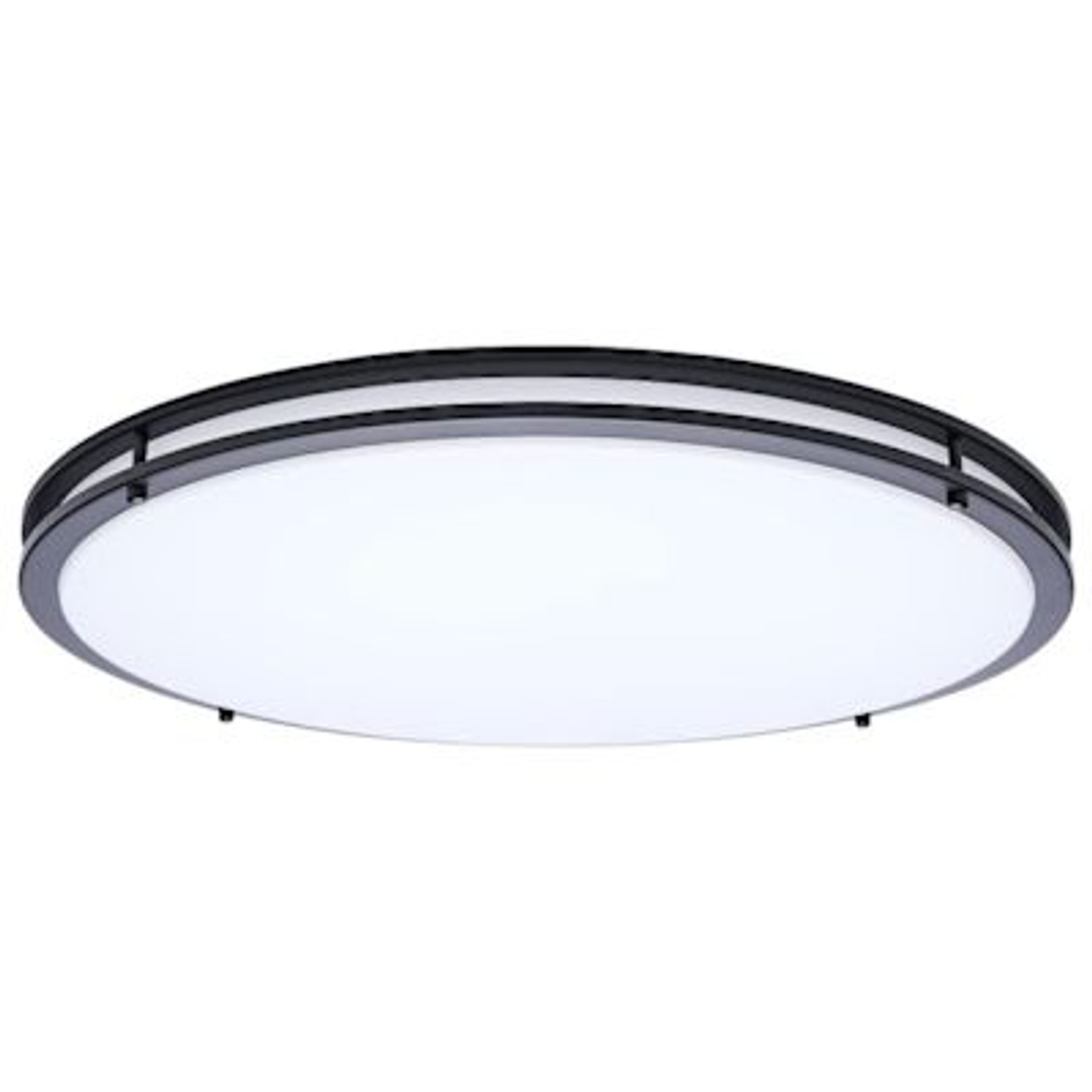 SATCO Glamour LED 24" Flush Mount Black Finish CCT Selectable