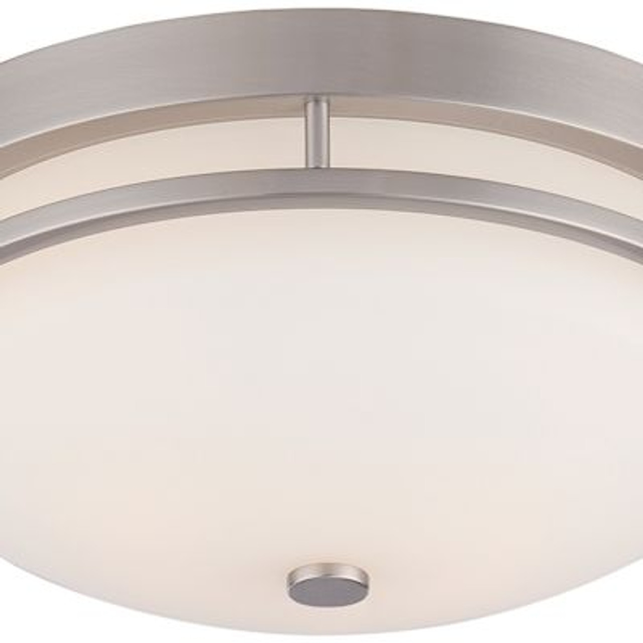 Satco Neval Brushed NICKEL Two-Light Flush Fixture
