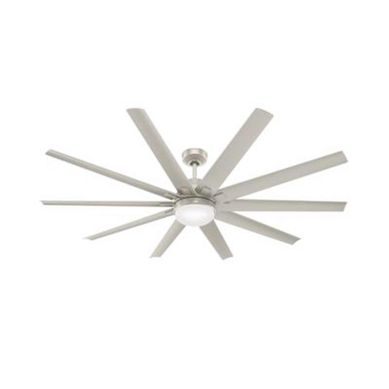 Hunter Overton 72 In. Led Ceiling Fan W/ Light (Matte Nickel)