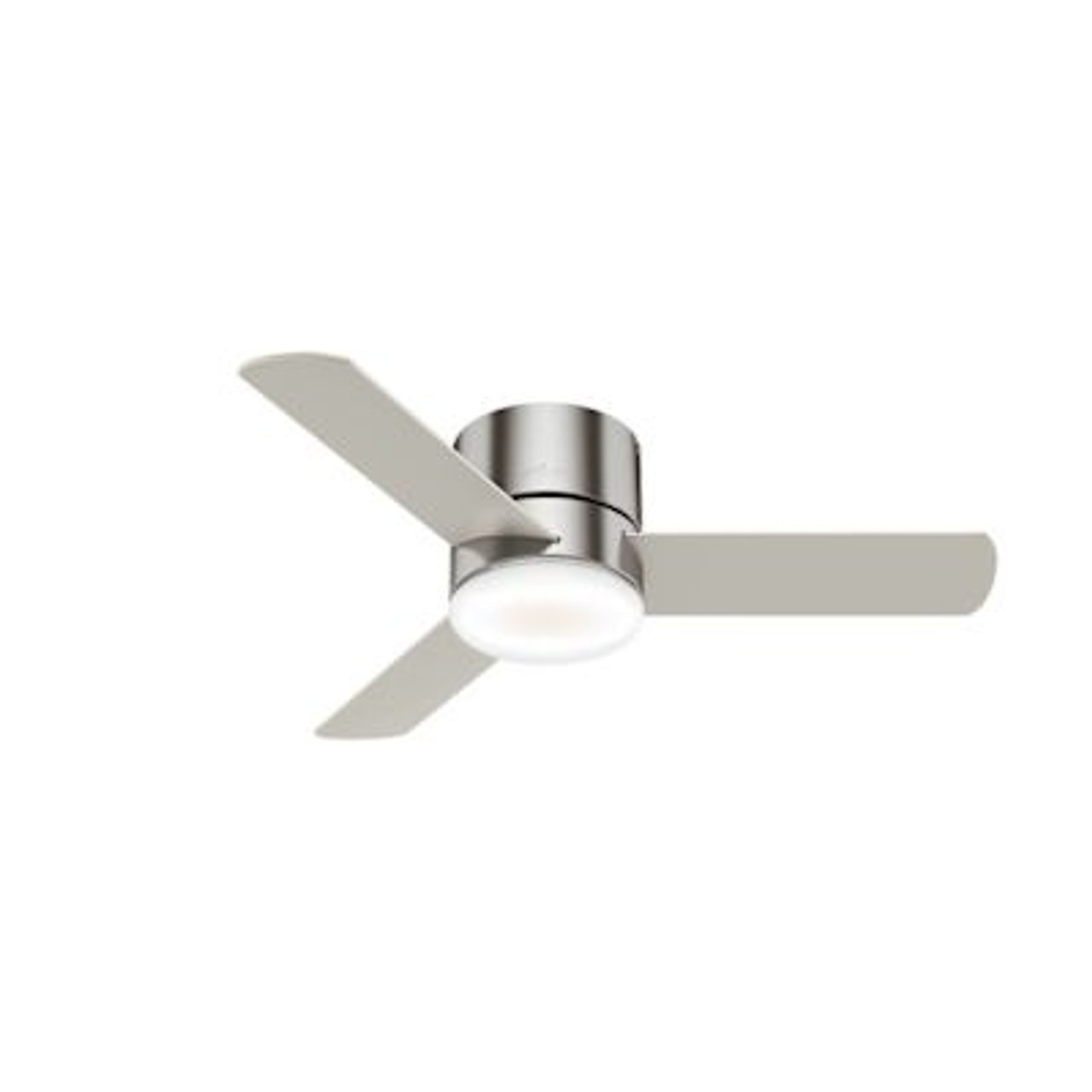 Hunter Fan 44" Minimus Low Profile Ceiling Fan With LED Light, Brushed Nickel