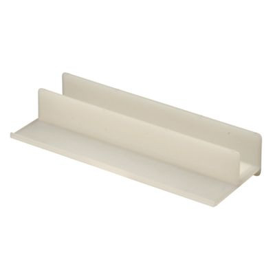 Generic Sliding Shower Door Bottom Guide, 5/8 In. Channels, Plastic, White