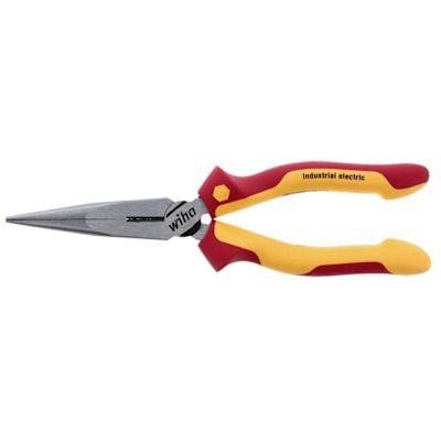 WIHA  Insulated Industrial Long Nose Pliers W/ Cutters 8"