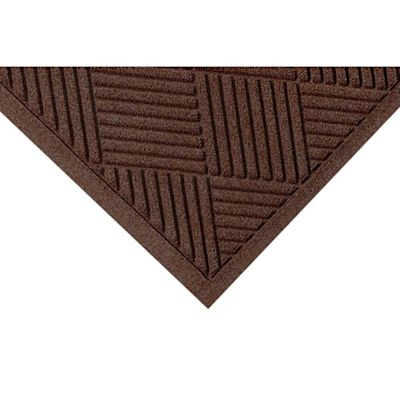 M+a Matting Waterhog Diamond Fashion Mat Dark Brown 3'X10' Smooth Backing