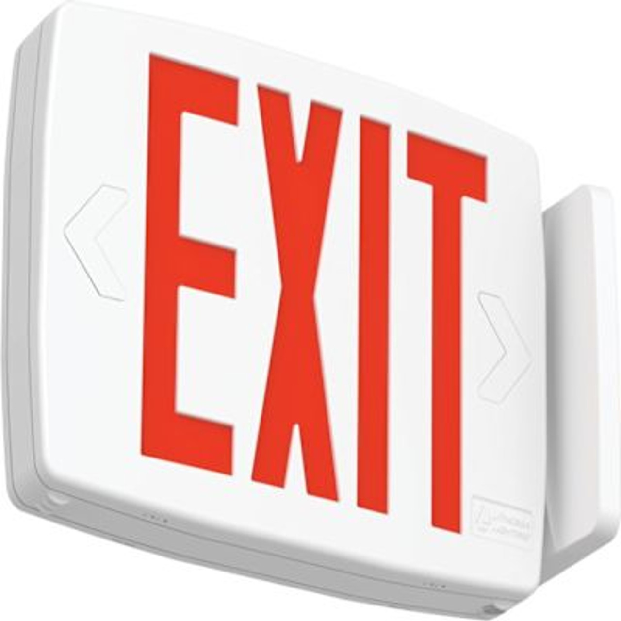 Lithonia Lighting Quantum LED Exit Sign, White Housing, Selectable Red/Green