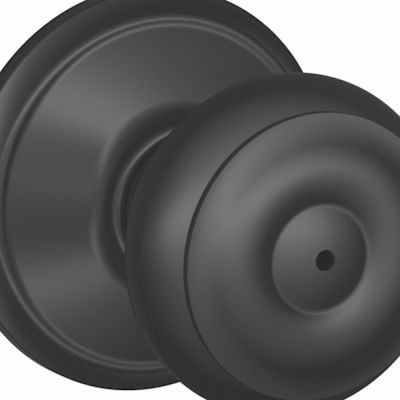 Schlage F-Series Lock F40 Privacy Knob Georgian Knob Matte Black