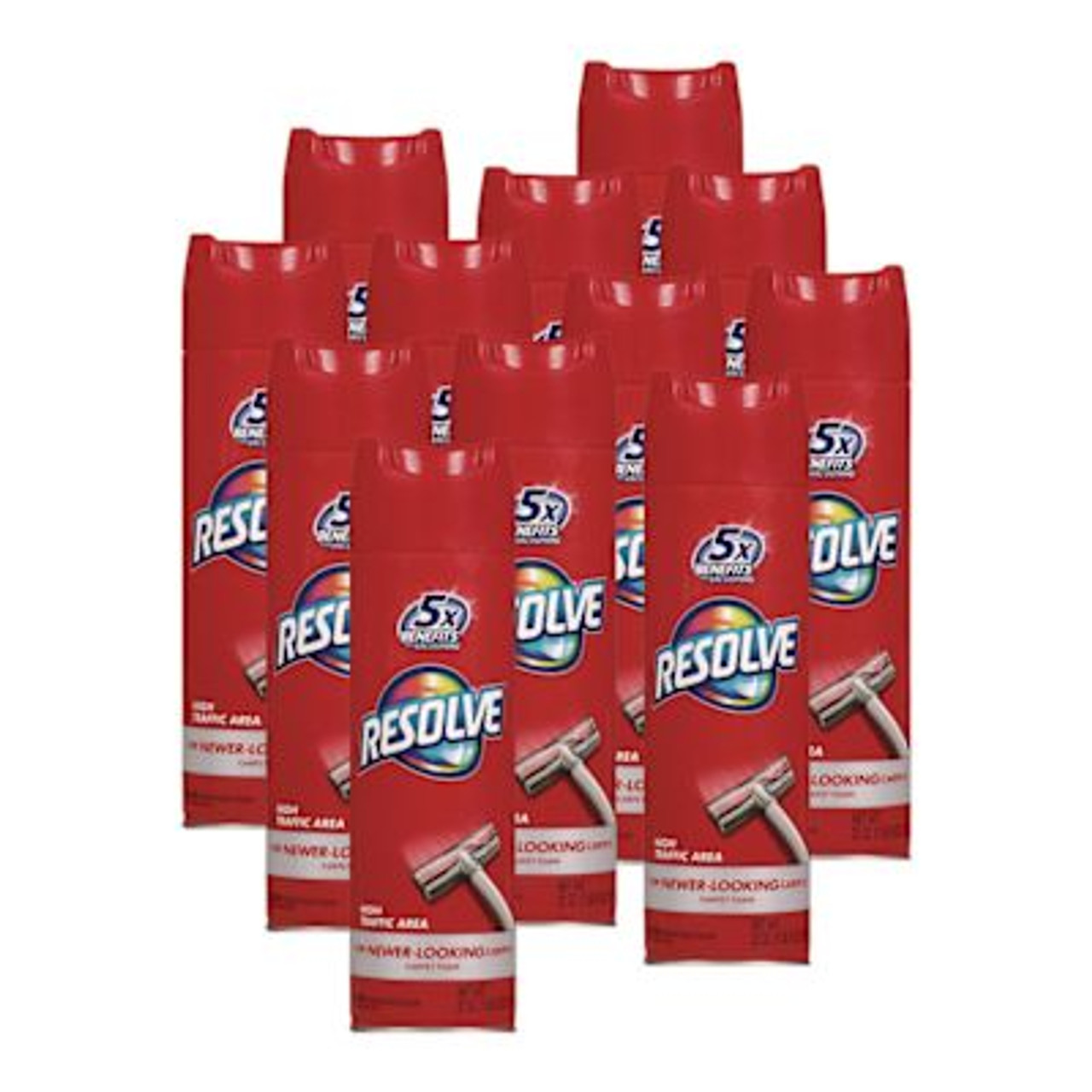 Resolve Foam Carpet Cleaner, Foam, 22 Oz, Aerosol Can, Carton Of 12