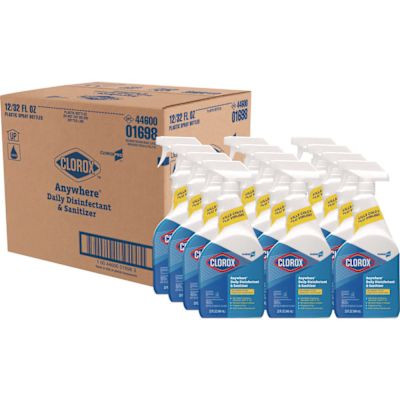 Clorox Anywhere Hard Surface Sanitizing Spray, 32oz Spray Bottle, Carton Of 12