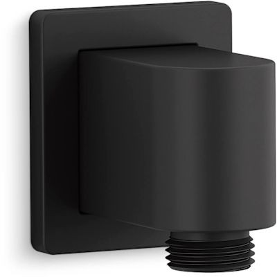 Kohler Awaken Wall-Mount Supply Elbow With Check Valve Matte Black