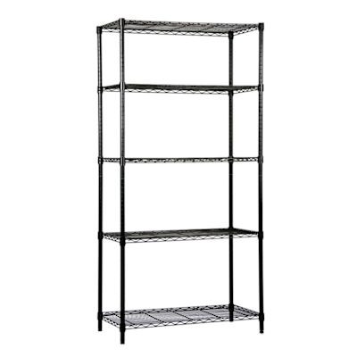 Quantum Storage Systems Wire Shelving Starter Kit 48 X 24 X 74 Grey Epoxy Finish