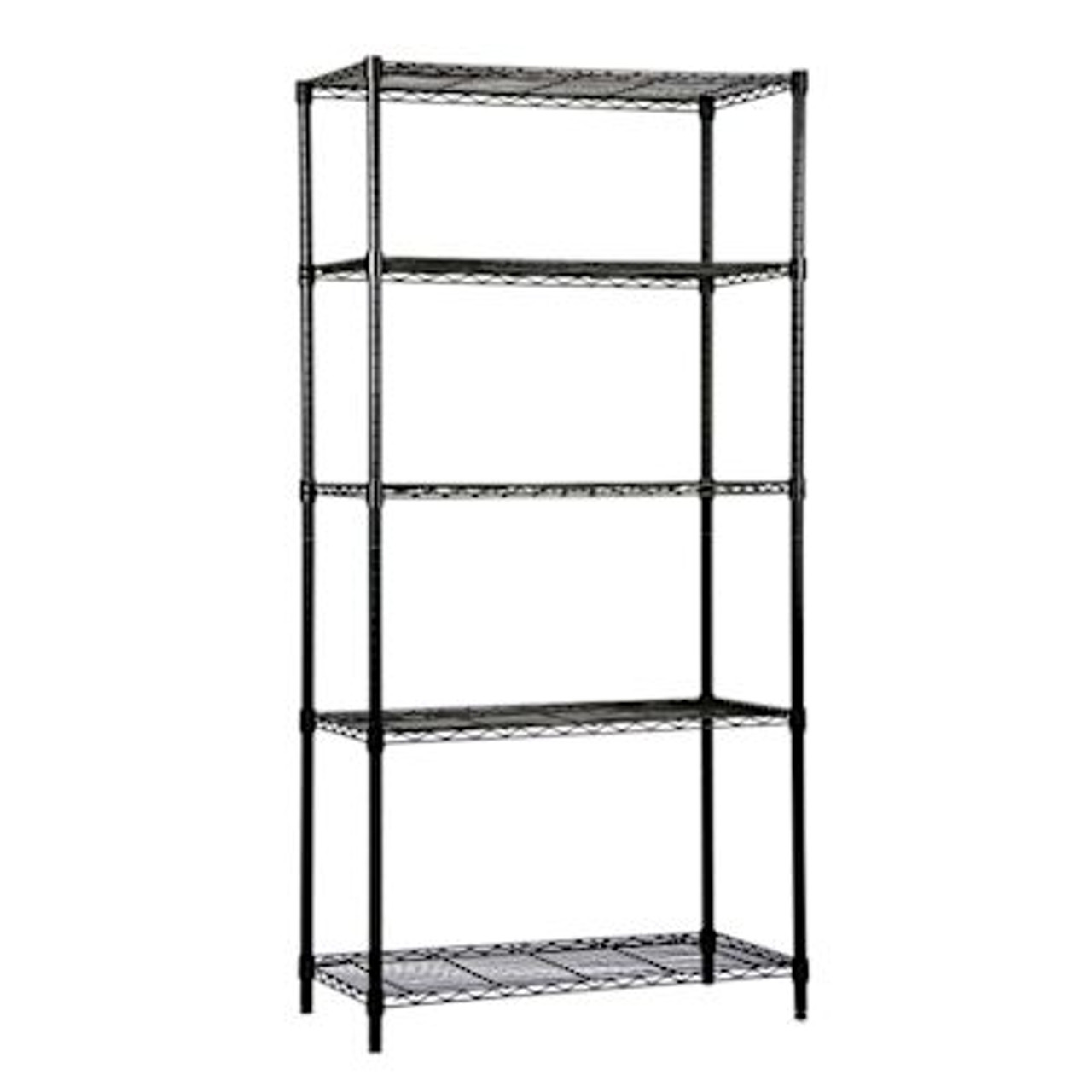 Quantum Storage Systems Wire Shelving Starter Kit 72 X 24 X 74 Grey Epoxy Finish