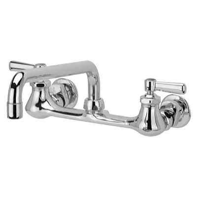 Zurn Wall-Mount Sink Faucet W/12" Tub Swing Spout 2.2 GPM Pressure-Comp Aerator