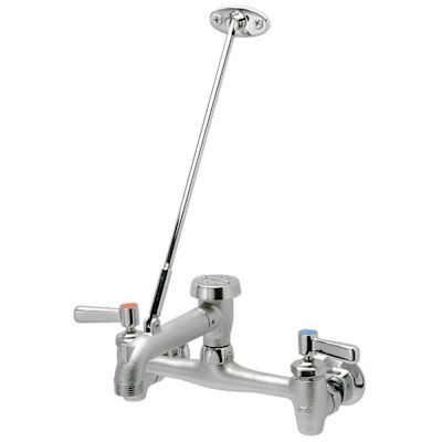 Zurn Wall-Mount Srvc Sink Faucet -Vacuum-Breaker Pail Hook Chrome Lever Handles
