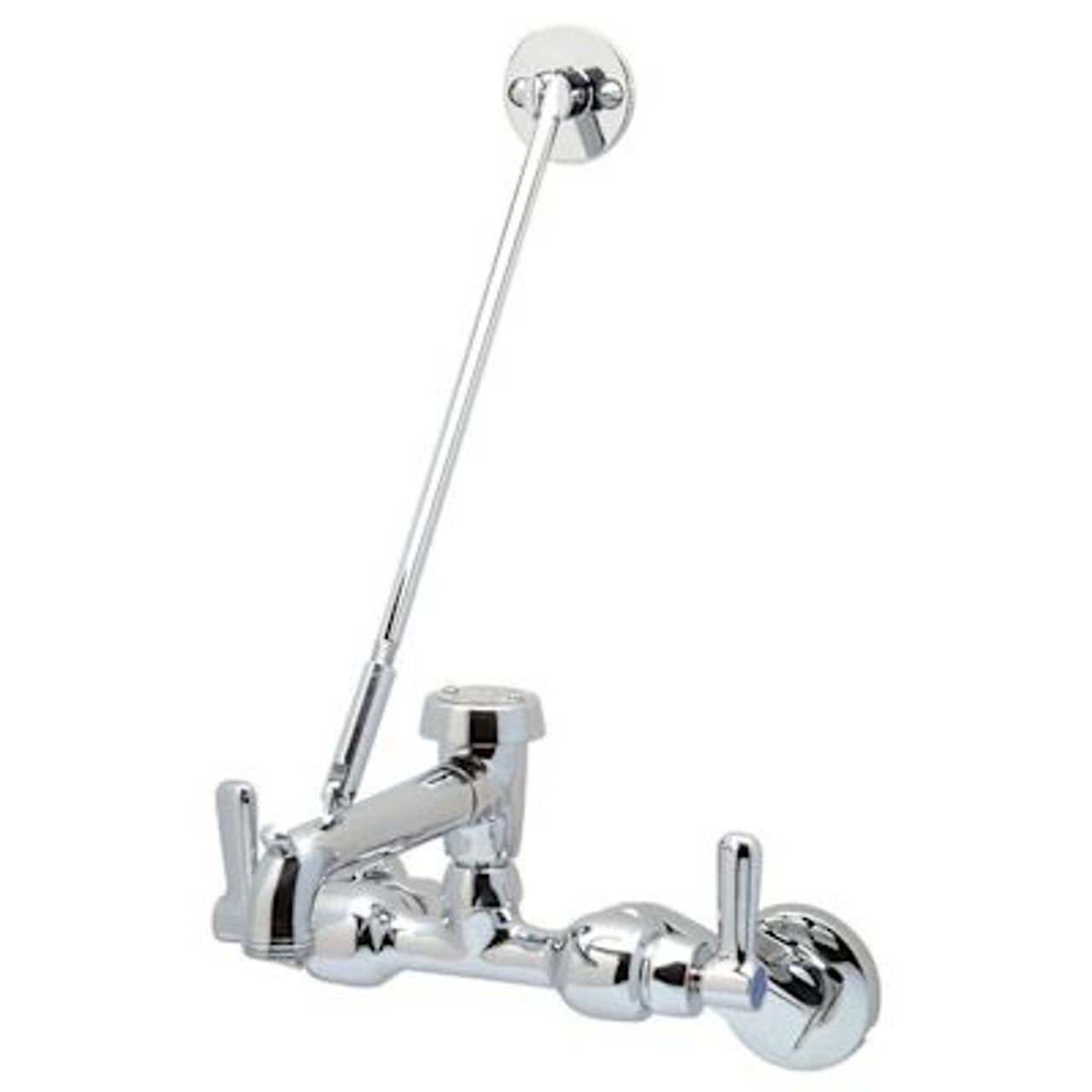 Zurn Service Sink Faucet 6" Vacuum Breaker 2 1/2" Swivel Inlets Wall Brace