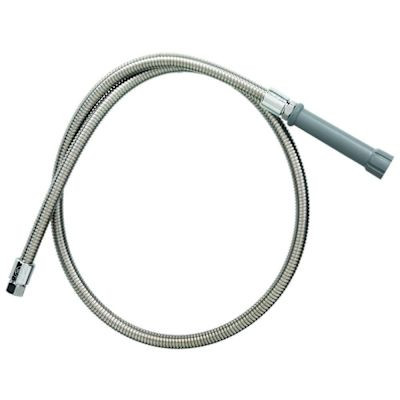 T&S Brass And Bronze Hose, 96" Flexible Stainless Steel Gray Handle