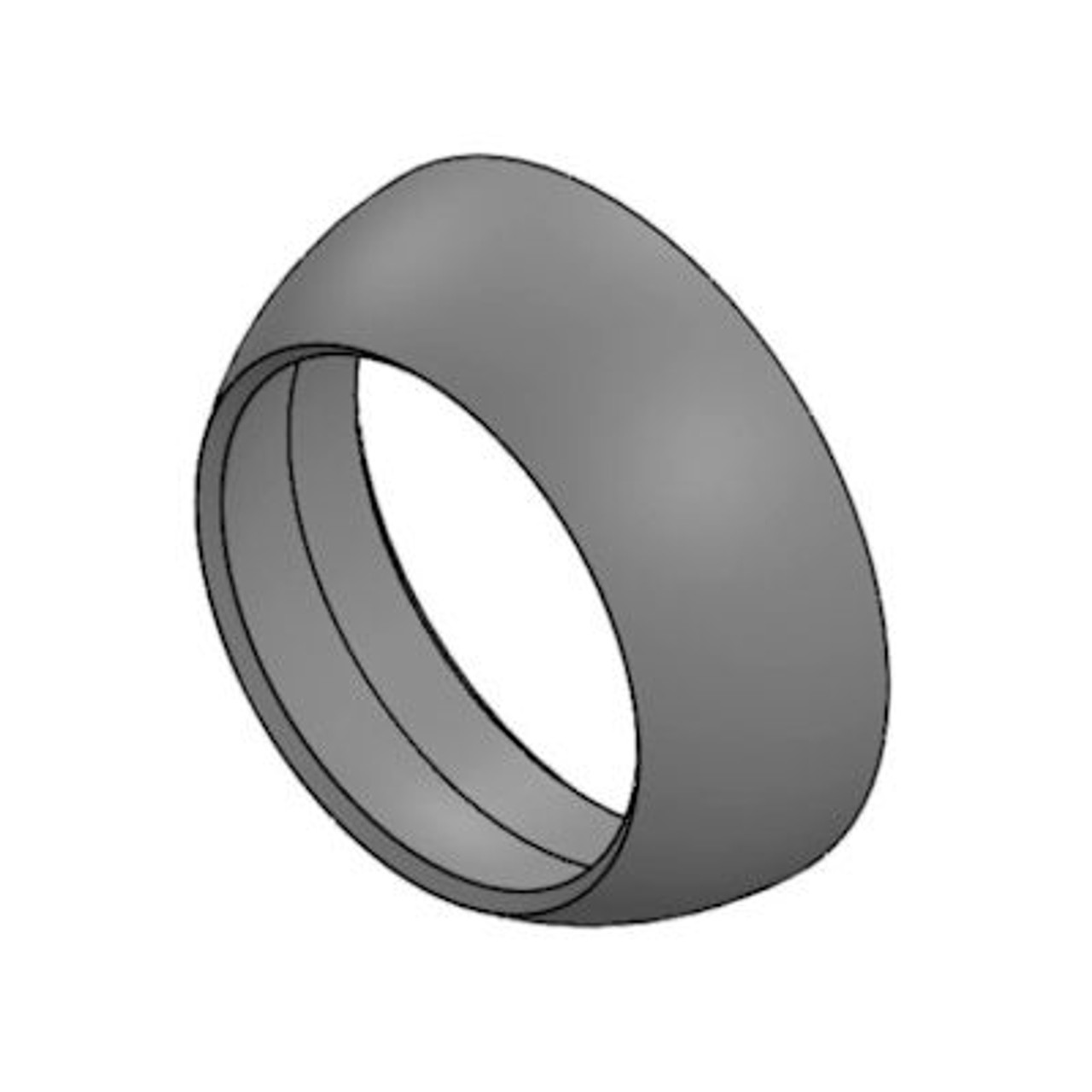 T&S Brass And Bronze Trim Ring, Polished Chrome