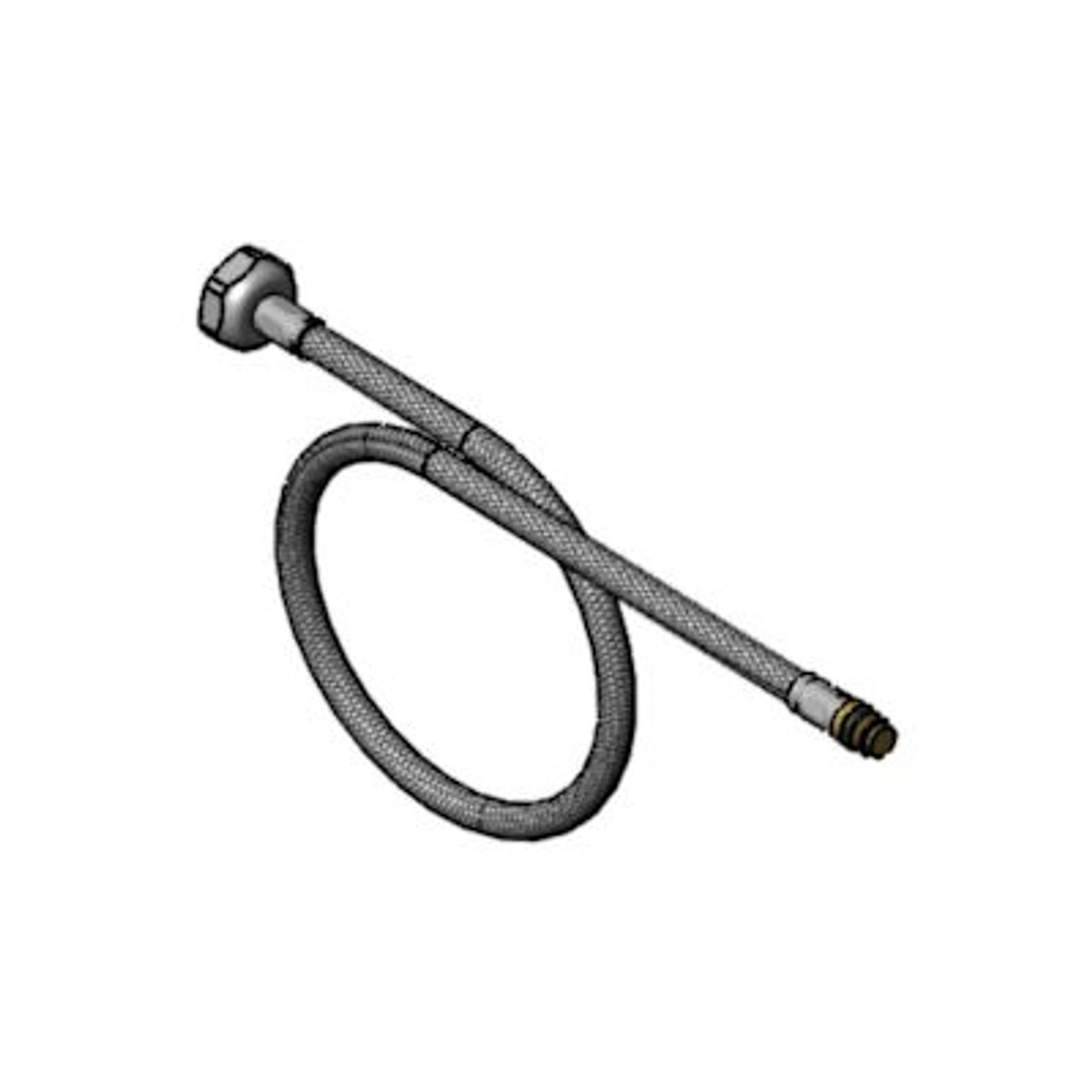 T&S Brass And Bronze Flex Connctor Hse 1/2" Npsm F Swivel Inlet M10x1 Connection