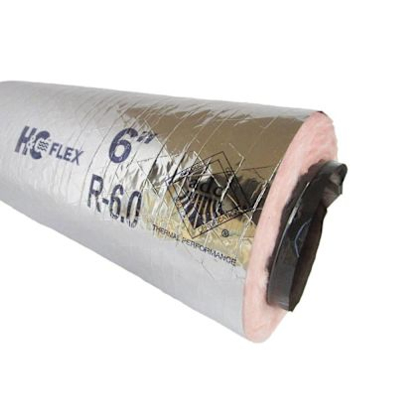 H&c 5" X 25' Fb216 Insulated Flex Duct ,silver Jacket