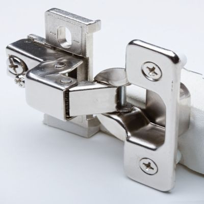 ½ In. Overlay Self-Closing Cabinet Hinge (Nickel) (2-Pack)