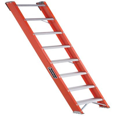 Louisville Ladder Fh1000 8 Ft. 300 Lb. Fiberglass 8-Step Shelf Ladder