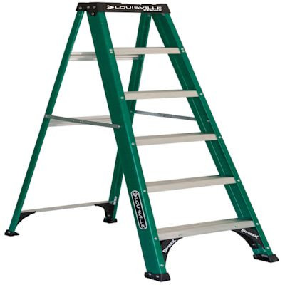 Louisville Ladder Fs4000 5 Ft. 225 Lb. 4-Step Fiberglass Step Ladder