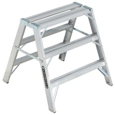 Louisville Ladder L-2032 3 Ft. 300 Lb. Aluminum 2-Step Sawhorse Ladder