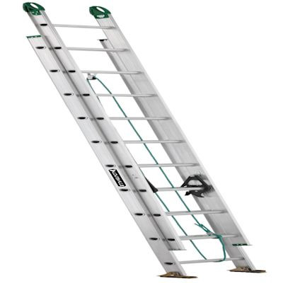 Louisville Ladder Ae4200 20 Ft. 225 Lb. Aluminum 20-Step Extension Ladder