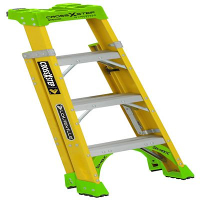 Louisville Ladder Fxs1400hd 4 Ft. 375 Lb. Fiberglass 4-Step Cross Step Ladder