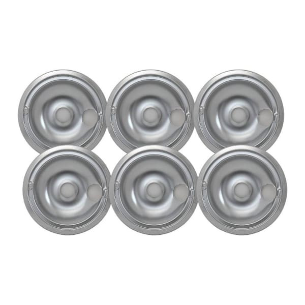 8" Chrome Drip Bowl For Ge/Hotpoint, Package Of 6