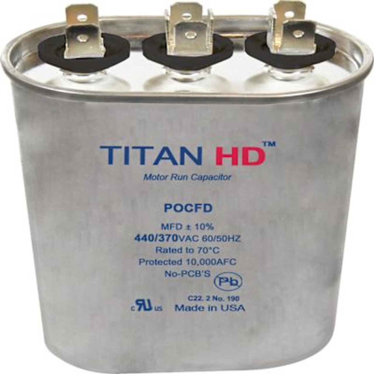 Packard Titan Hd Run Capacitor 45+7.5 Mfd 440/370 Volt Oval, Box Of 5