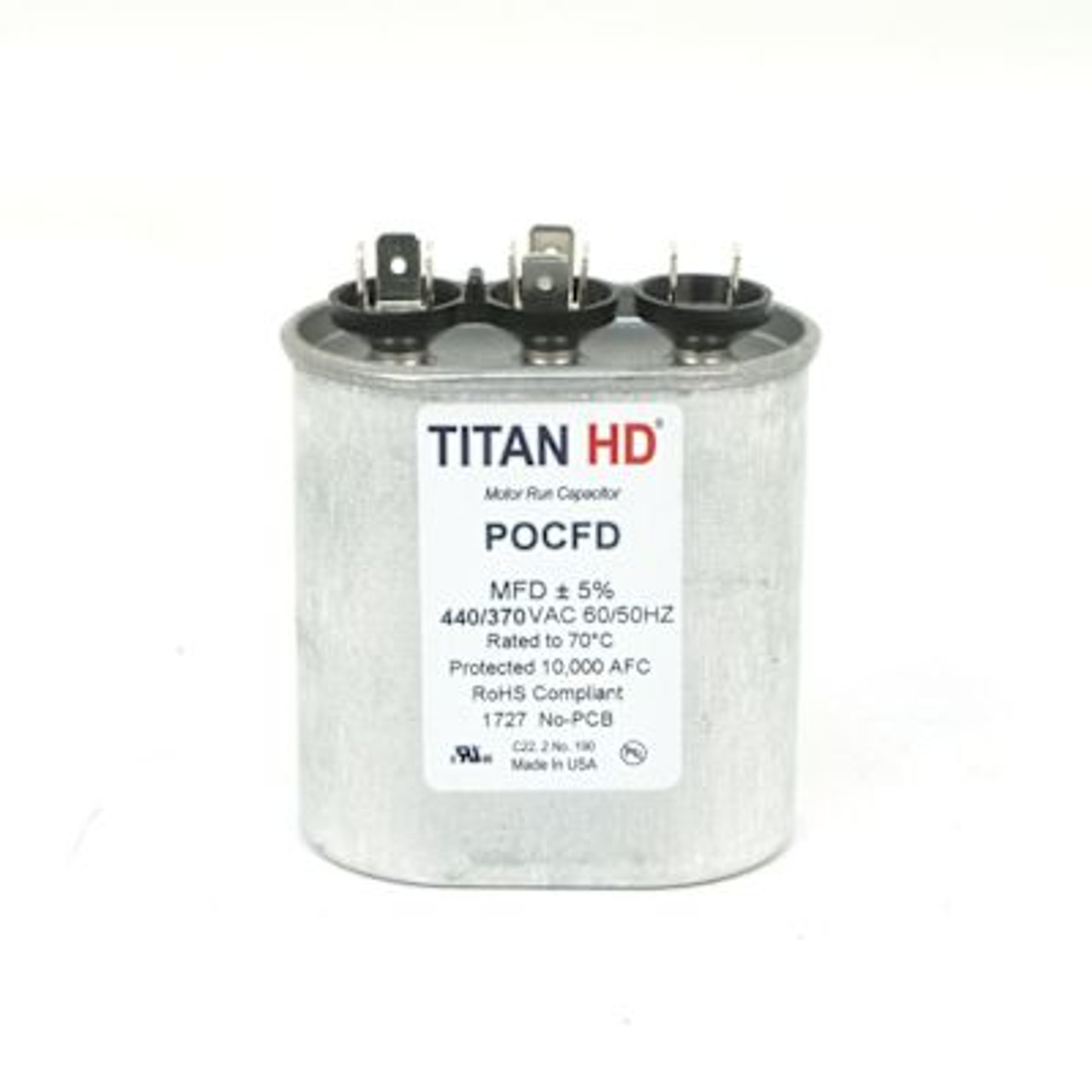 Packard Titan Hd Run Capacitor 30+10 Mfd 370 Volt Oval, Box Of 5