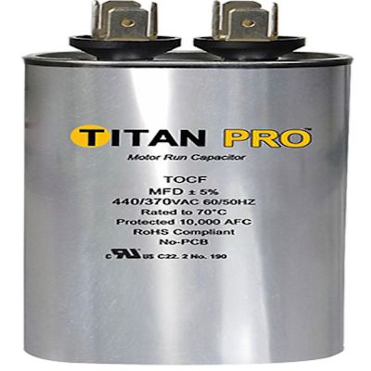 Packard Titan Pro Run Capacitor 17.5 Mfd 440/370 Volt Oval, Box Of 10