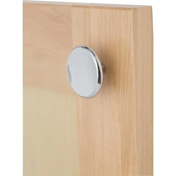 1.5 In. Flat Round Chrome Cabinet Knob, 25-Pack