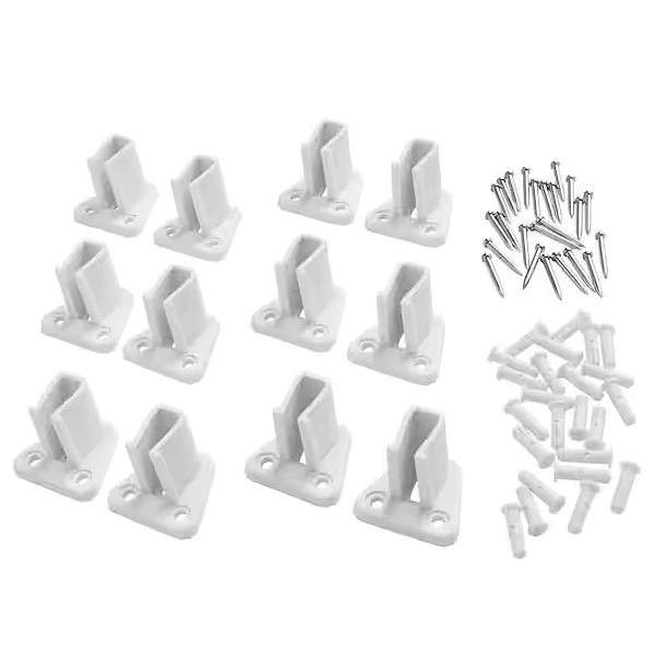 Everbilt Low Profile Fixed Mount Wall Bracket For Regular Duty Shelving (12-Pack)