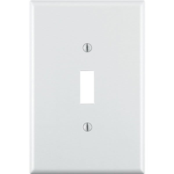 Leviton 1-Gang Jumbo Toggle Wall Plate, White